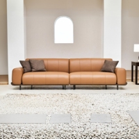 Moderne Luxus Wohnzimmer Büromöbel im europäischen Stil Leders ofa 3-Sitzer Original Leder Schnitts ofa