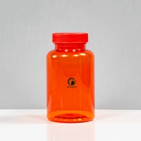 Bouteilles de pilules en plastique vert PET avec couvercle résistant aux enfants