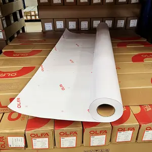 Papier autocollant en vinyle auto-adhésif à colle blanche d'usine