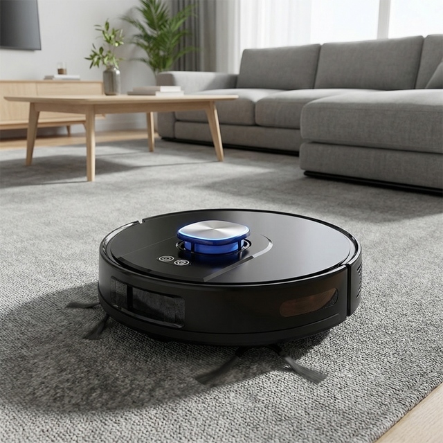 Smart Robot Vacuum Cleaner Brush Motor 3500PA Suction Auto-Charge App-Controlled Automatic Dirt Disposal for Outdoor Hotel