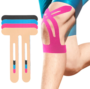 Cinta de rodilla deportiva impermeable elástica de kinesiología de tendencia para alivio de molestias musculares y parches corporales cuidado nasal bucal - Product Image 1