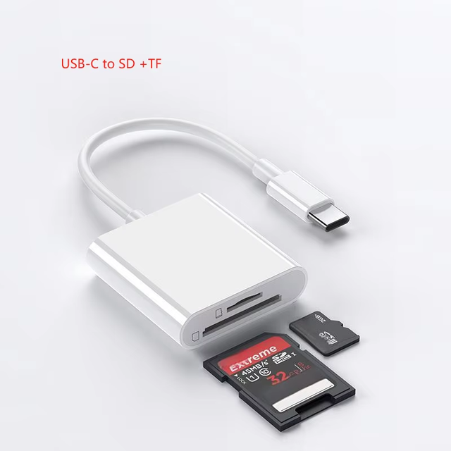 2-in-1 TF & SD Card Reader Multi Memory Card Adapter for iPhone iPad Laptop Mobile Phone Otg Camera Viewer