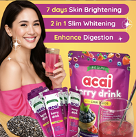 Poudre de fruits d'açaï personnalisée enrichie en anthocyanes avec graines de chia – Boisson éclatante pour la peau et amincissante en 7 jours