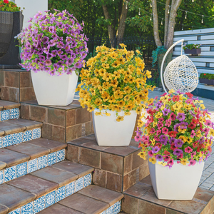 2025 vendita calda simulato giardino terra eucalipto fiori viola per giardino <span class=keywords><strong>Villa</strong></span> cortile paesaggio decorazione interna esterna - Product Image 1