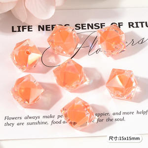 16mm Acrylic AB Coated Square Beads - <b>Sparkling</b> Duo Color Hollow Geometric Beads for DIY Jewelry Making <b>Bag</b> Bracelet Car Charm - Product Image 6