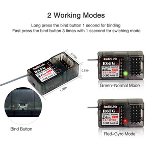 Récepteur Radiolink 2,4 GHz R7FG R8FG R4FGM <span class=keywords><strong>R6FG</strong></span> R6F avec gyroscope pour voiture et bateau RC, compatible avec les émetteurs RC4GS RC6GS T8FB T8S RC8X - Product Image 1