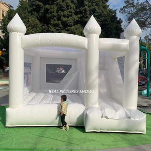 Castello Gonfiabile Bianco Commerciale per Matrimoni a Prezzo di Fabbrica, Castello Gonfiabile in PVC, Trampolino Gonfiabile Commerciale, Castelli Gonfiabili per Saltare - Product Image 3