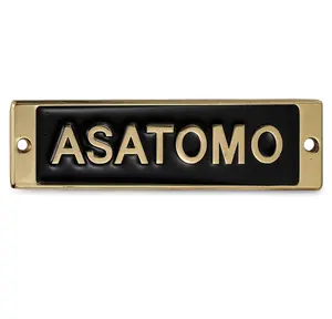 Placa de logotipo de metal elevado personalizada, insignia de etiqueta de metal de latón antiguo para muebles