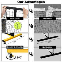 Ensemble de compétition Yangmu pour Pickleball : Raquette, filet, support et lignes de positionnement en silicone pour entraînement sportif en extérieur