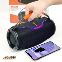 Enceinte portable sans fil Bluetooth avec lumière d'ambiance LED extérieure, caisson de basses puissant, son stéréo pour la maison et l'extérieur