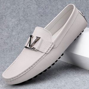 Mocasines de Cuero Genuino de Alta Gama para Hombre, Transpirables, Antideslizantes, con Plantilla Suave, Estilo Casual, para Primavera - Product Image 4