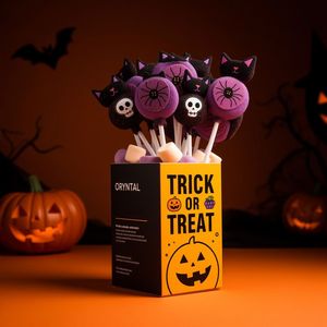 Kẹo mút <span class=keywords><strong>marshmallow</strong></span> mây Halloween ít đường không chất béo công thức riêng |   Đầy màu sắc, có nhiều lỗ thoáng khí, với que giấy an toàn - Product Image 3