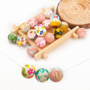 Precio de fábrica: Juguetes sensoriales de dentición para bebés con forma de muñeca, cuentas de silicona con diseño de flor amarilla pequeña, para bolígrafo mordedor. - Product Image 4