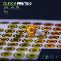Pegatinas Adhesivas Holográficas con Estrella Dorada para Automóviles, Personalizadas con Logotipo, Duraderas, Ecológicas, de PET, para la Marca del Vehículo y Uso Comercial