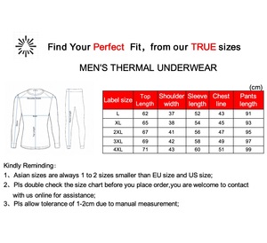 Intimo Termico a Prezzo di Fabbrica, Tinta Unita, Completo Termico Lungo per <span class=keywords><strong>Uomo</strong></span> e Donna - Product Image 2
