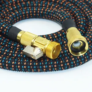2023 Good Quality 25ft 50ft 75ft 100ft Expandable Durable Garden Hose With Aluminum Fittings
