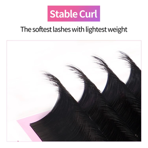 Extensions de cils Dragon Wholesale Blooming Lashes en poils synthétiques, effet vison ultra doux, volume complet, super doux, faits à la main, courbure J Super - Product Image 4