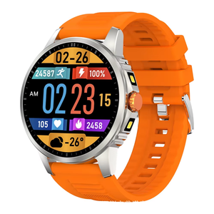 Montre connectée à écran rond TFT avec boîtier en alliage pour hommes et femmes, double lampe torche, appels, montre de sport, moniteur de fréquence cardiaque magnétique, suivi d'activité physique - Product Image 3