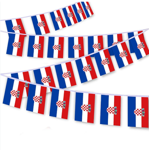 Brazil Cheap 14*21cm 2026 Football Soccer Fans Team National Waterproof Flag World Bunting String Flag for Hanging Decoration - Product Image 2