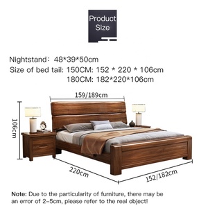 Groothandel Nieuwste Ontwerpen Hot Selling Massief Hout Opbergbed Voor Slaapkamermeubilair Beddengoed Kingsize Hotel Houten Dekbedden - Product Image 6