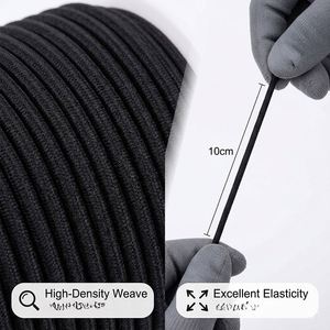 Cordon en macramé élastique recouvert de caoutchouc, haute ténacité, extensible, pour sacs, chaussures, vêtements, fabrication de bijoux, perlage, couture, 1,5 mm - Product Image 2