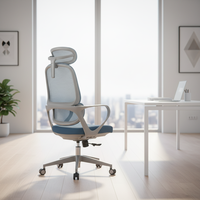 Chaise de bureau ergonomique moderne à dossier haut, Sillas De Oficina, pour cadre dirigeant, entièrement en maille, base en acier réglable, pivotante, garantie 3 ans
