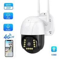 Kamera Keamanan PTZ Nirkabel 4G 3MP Outdoor V380 Harga Pabrik Q12, Night Vision, IP66, Full Color Night Vision, AI Human Tracking