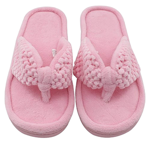Pantuflas Ligeras de Invierno con Punta Abierta, Forro de Piel Sintética de Conejo, Diseño de Tiras Cruzadas, Antideslizantes, Parte Superior de Algodón, Suela de Goma, Unisex, para el Hogar - Product Image 1