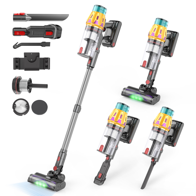 V15 Best Cordless Household Large Suction Power Multi-Function Pet Brushless Motor Handheld Vacuum Cleaner
