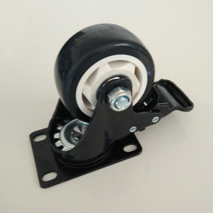 Cmcl 3 inch PU/PVC Castor bánh xe xoay giỏ hàng bánh xe phanh nhỏ Caster bánh xe cho đồ nội thất - Product Image 2