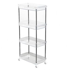 Nouvelle cuisine mobile fruits légumes en plastique support de rangement de luxe multifonctionnel Snack PET chariot Transparent tissu chariot esprit - Product Image 1