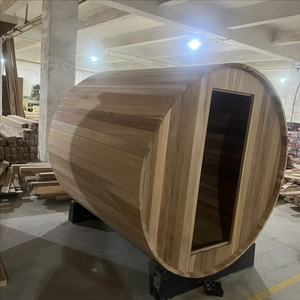 Sauna extérieur en <span class=keywords><strong>bois</strong></span> massif de cèdre rouge de haute qualité, 6 kW, à vapeur, pour 2 personnes, avec chauffage, à <span class=keywords><strong>prix</strong></span> réduit, pour villa - Product Image 2