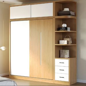 Semplice armadio moderno in legno per la casa o piccolo appartamento facile montaggio porta scorrevole per bambini-mobili per la casa - Product Image 2