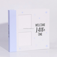 Impression personnalisée Design moderne Bienvenue Petit la Première Année Journal Bébé Livre de mémoire avec deux fenêtres de photo