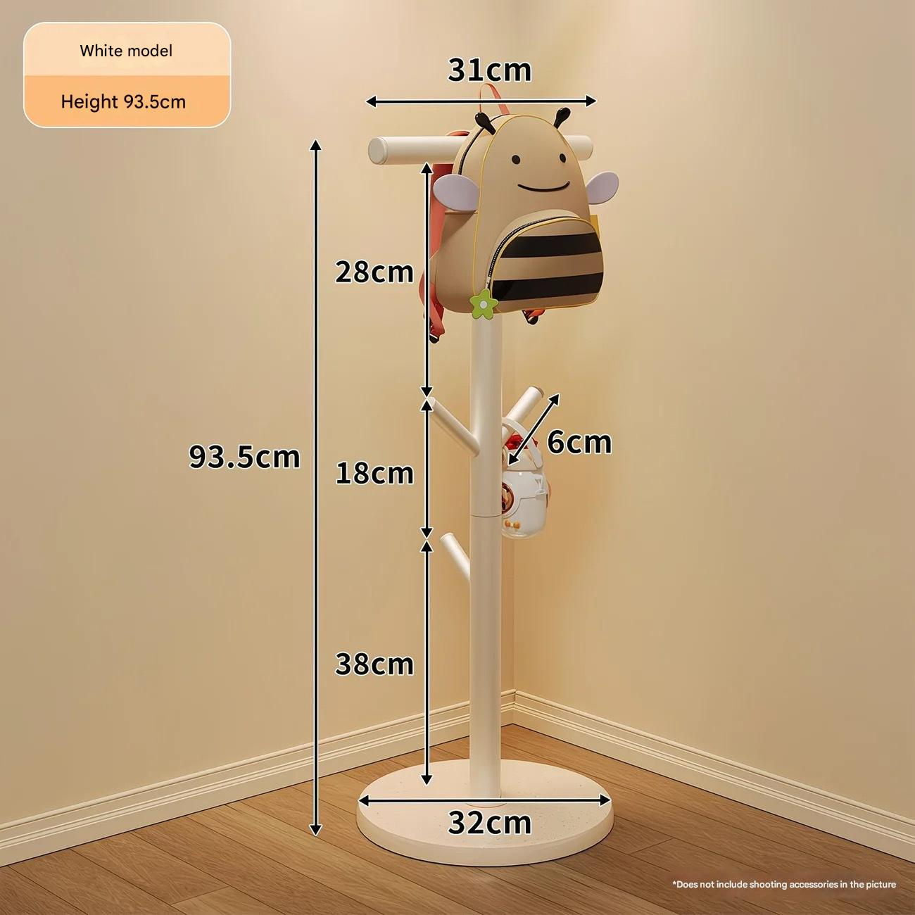 Childrens backpack rack-clothes hanger-cream white