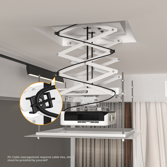 Projector lift frame electric hanger electronic limit hidden hanging rack hanging remote control automatic telescoping