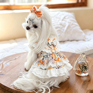 Ropa para Perros Chihuahua, Suave y Transpirable, Directo de Fábrica, Vestido de Fiesta de Lujo para Lolita, Estilo Boutique - Product Image 2