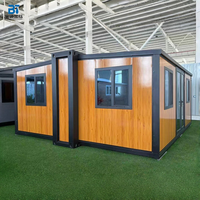 Construction rapide, maison modulaire extensible pliable de 20 pieds, villa préfabriquée, design moderne, imperméable, école, hôpital