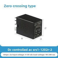 SENNDIK Dua Relay Solid State Normal Terbuka SRS1-1202R-2 Set Kontrol DC 90-240VAC 2A Pemasangan di Rel Tujuan Umum