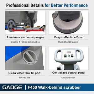 Lavasciuga Pavimenti Commerciale Gaoge F450 Nuova, a Spinta, 24V, Larghezza 500mm, Certificata CE, per Ospedali, Supermercati e Magazzini - Product Image 3