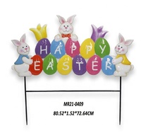 2026 Langohr iger Osterhase und riesige Ostereier suche Garten verzierungen Eisen dekorationen für Ostern