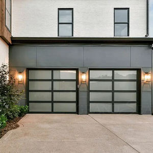 Puerta de Garaje Automática Moderna para Vivienda, Puerta Seccional <span class=keywords><strong>Residencial</strong></span> de Vista Completa, Puerta de Seguridad de Aleación de Aluminio - Product Image 5