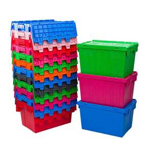 19 Gallon Lockable Storage Totes with Lids Heavy-Duty Durable <strong>Stackable</strong> Containers Plastic <strong>Crates</strong> - Product Image 5