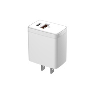 Chargeur mural universel 2-en-1 UE/US à charge rapide Type-C double port PD20W QC3.0 avec protection OVP/OTP, entrée 9V/2A 12V/10A, écologique