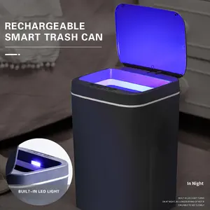 Lata de lixo para cozinha, venda quente inteligente automática para lixo de cozinha, mini lixeira de plástico inteligente, lata de lixo inteligente para abs
