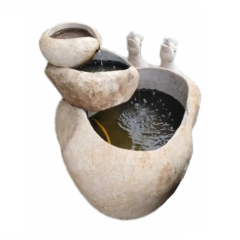 Home Furnishings Water Cycle Resin Crafts Decor Rock Cascading Water Fountains Indoor