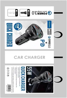 Chargeur de téléphone portable double USB monté sur voiture Type C Charge rapide PD20W QC3.0 Charge rapide Chargeur de téléphone portable pratique