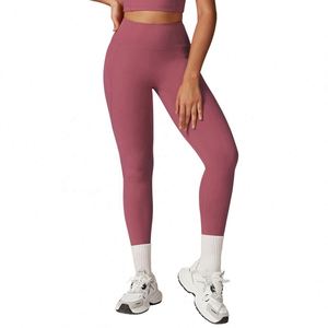 Leggings de Yoga de Cintura Alta con Logotipo Personalizado, Ropa Deportiva para <span class=keywords><strong>Mujer</strong></span>, Ropa de Gimnasio, Ropa Informal para el Día a Día, <span class=keywords><strong>Pantalones</strong></span> Elásticos para Entrenamiento - Product Image 4