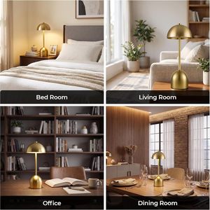 Lámpara de Mesa LED Inalámbrica de Metal Moderna con Control Táctil, Flexible, Cuidado de la Vista, Brillo y Temperatura de Color Ajustables - Product Image 3