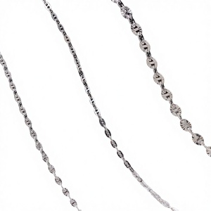 Chaîne de perles carrées Lucky 1m/lot, multi-tailles, en argent sterling S925, chaîne plate à clip en forme de croix, vente en gros - Product Image 3